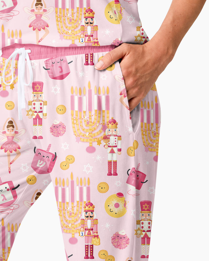 Hanukkah Nutcracker King Family Matching Bamboo Women Pajama Set