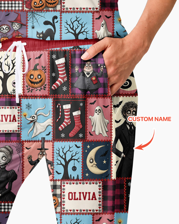 Vertical Halloween Bamboo Women Pajama Set