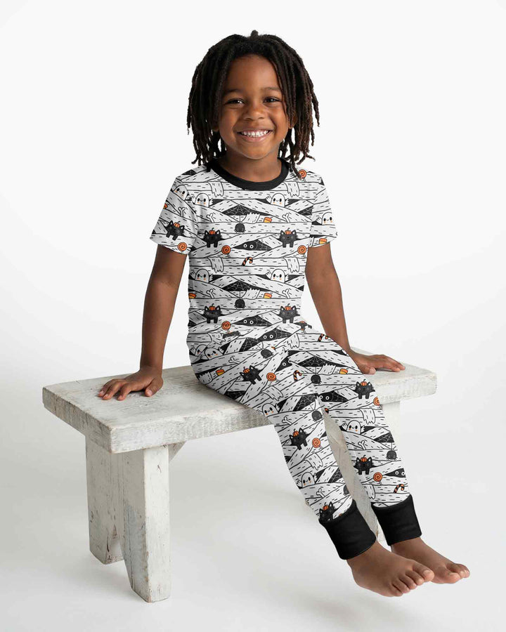 Little Mummy Crew Bamboo Two Piece Short Sleeve Pajama Set