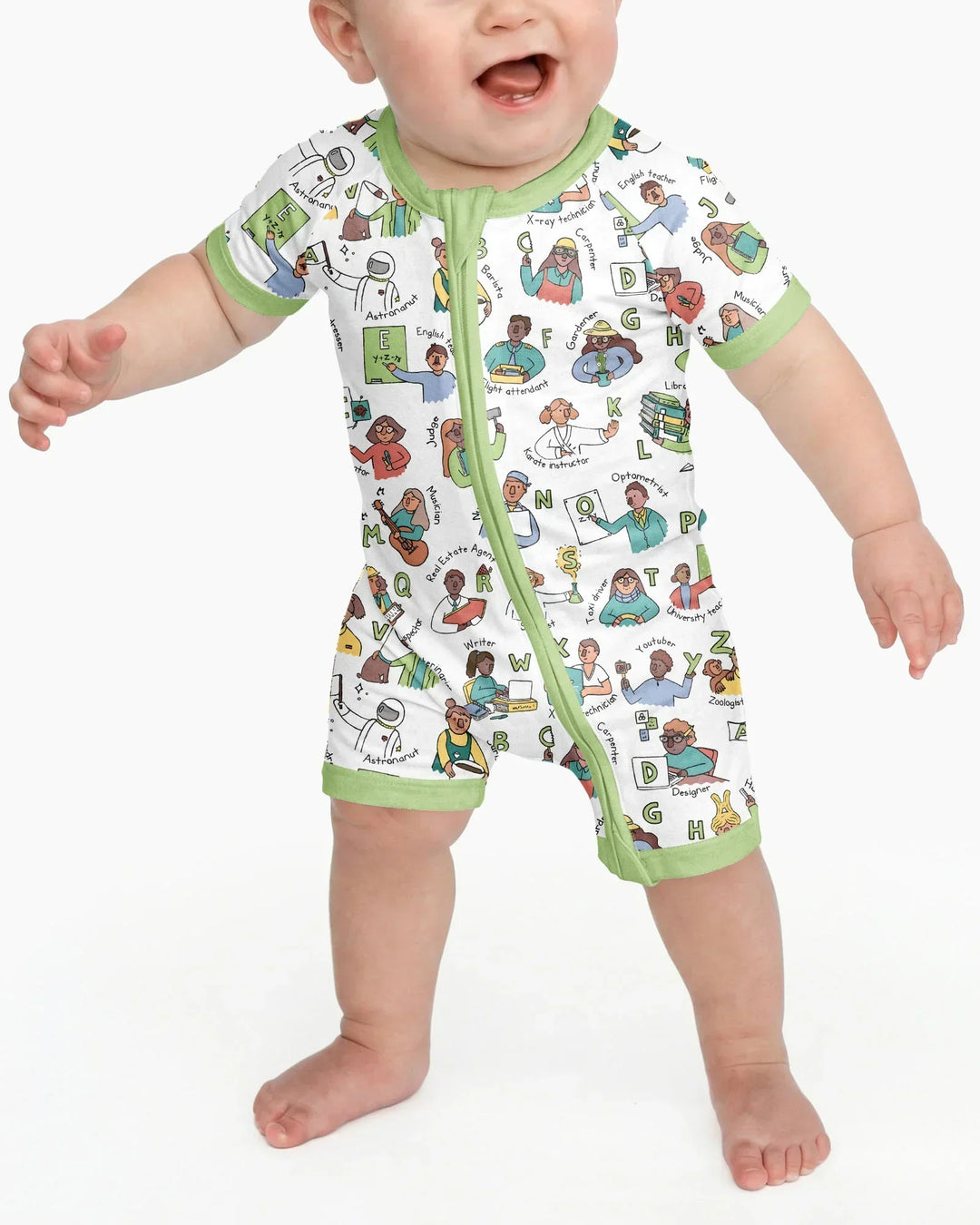 Jobs Alphabet Bamboo Shorty Zippy