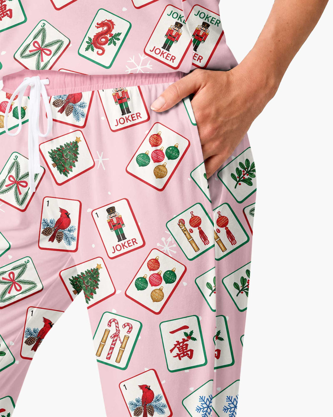 Christmas Mahjong  Bamboo Women Pajama Set