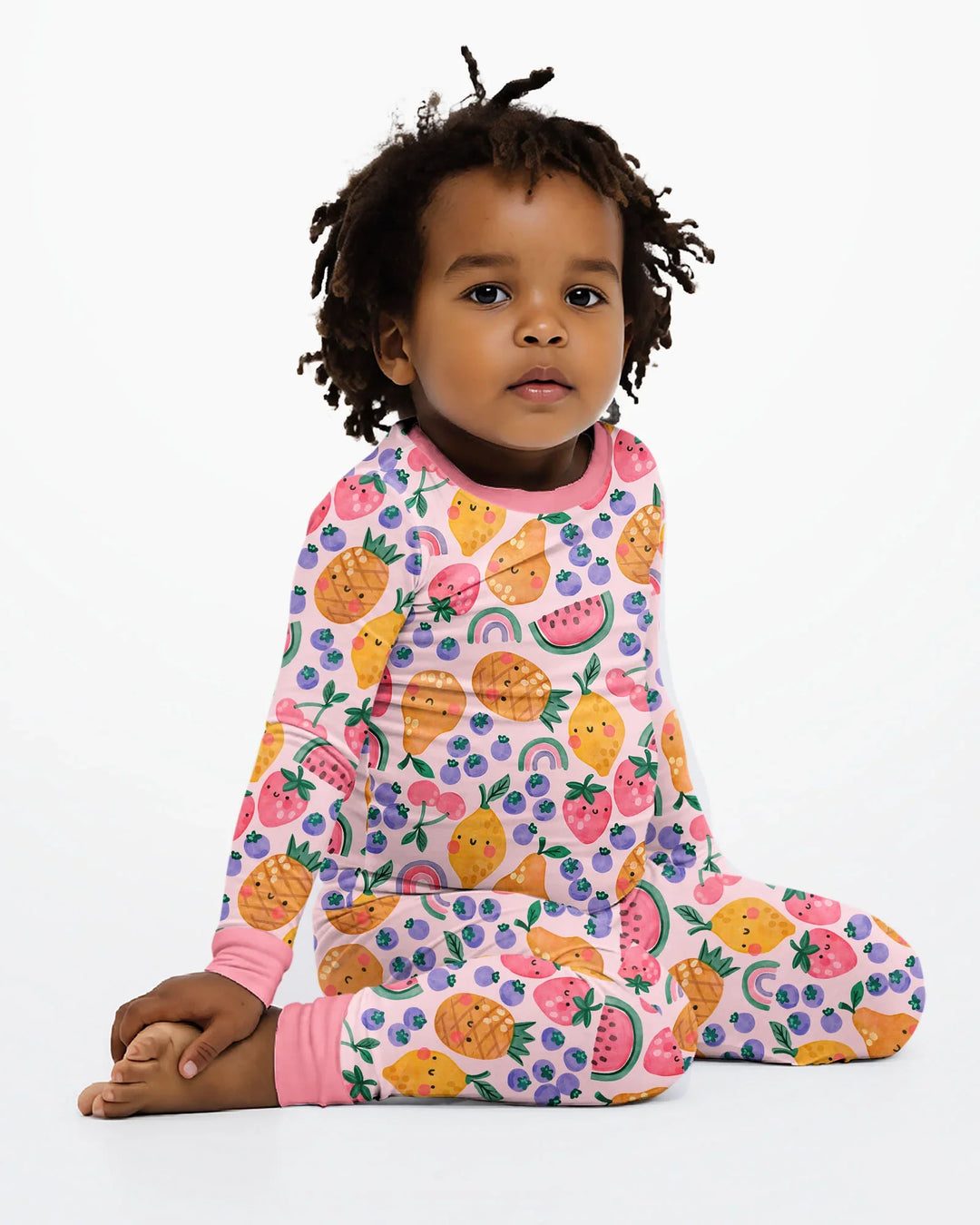 Fruitie Cuties Family Matching Bamboo Two Piece Long Sleeve Pajama Set