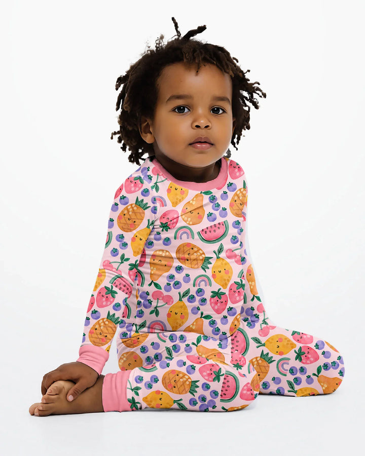 Fruitie Cuties Family Matching Bamboo Two Piece Long Sleeve Pajama Set