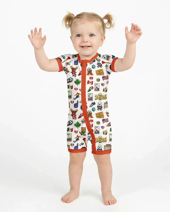 Soccer Cup 2026 Family Matching Bamboo Shorty Zippy