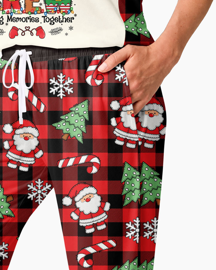 Custom Name Family Matching Christmas Crew Making Memories Together Bamboo Women Pajama Set