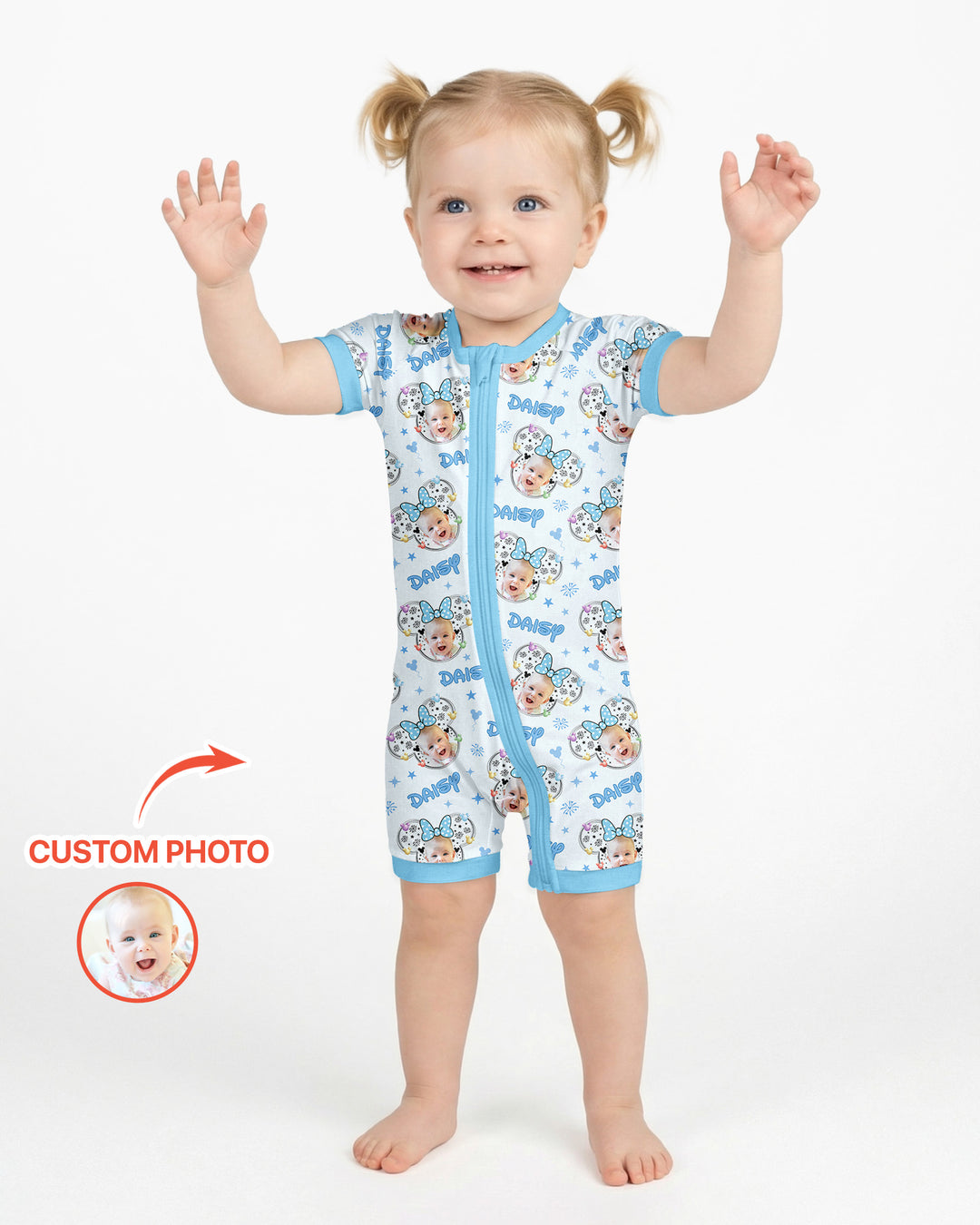Custom Photo Little Princess Bamboo Shorty Zippy