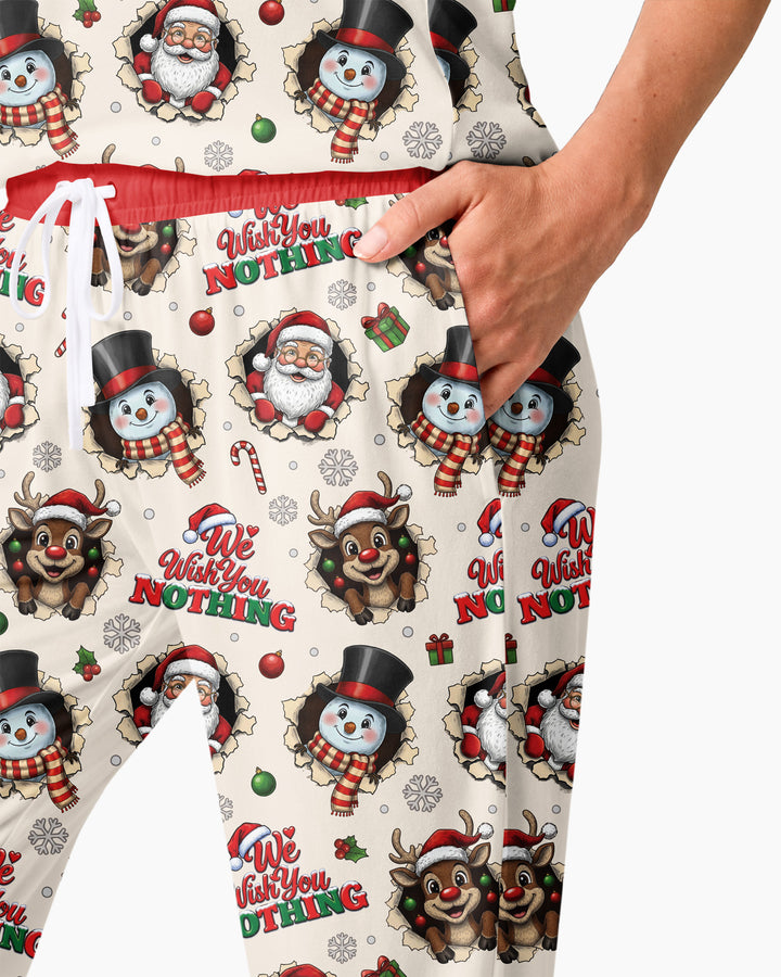 Funny Butt Christmas Squad Bamboo Women Pajama Set