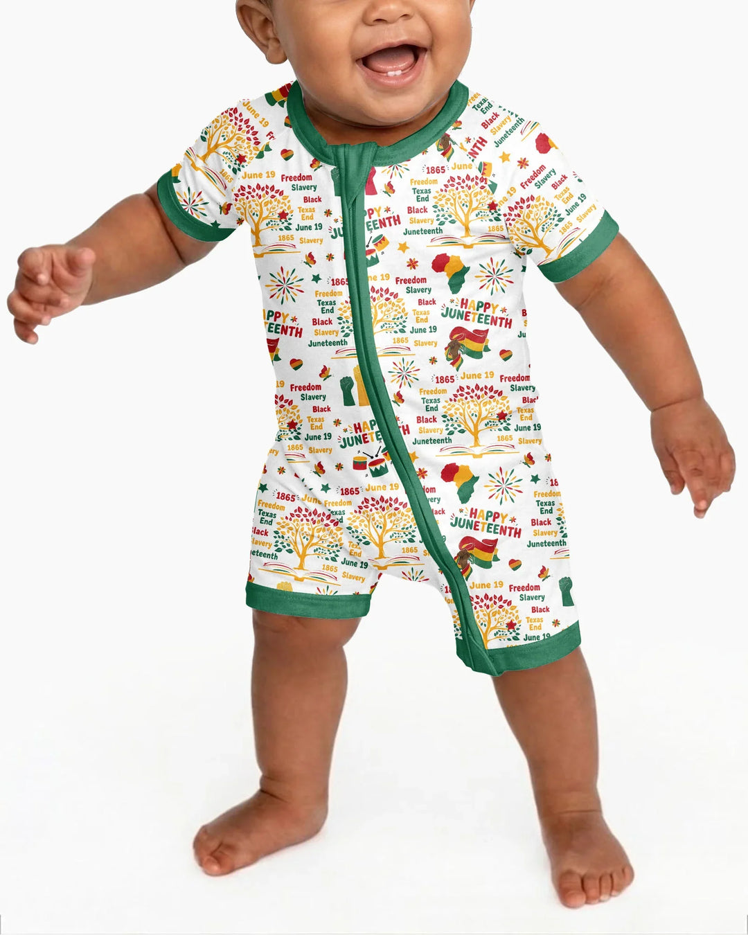 Happy Juneteenth Bamboo Shorty Zippy
