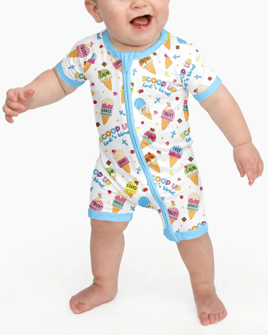 Ice Cream Summer Christian Bamboo Shorty Zippy