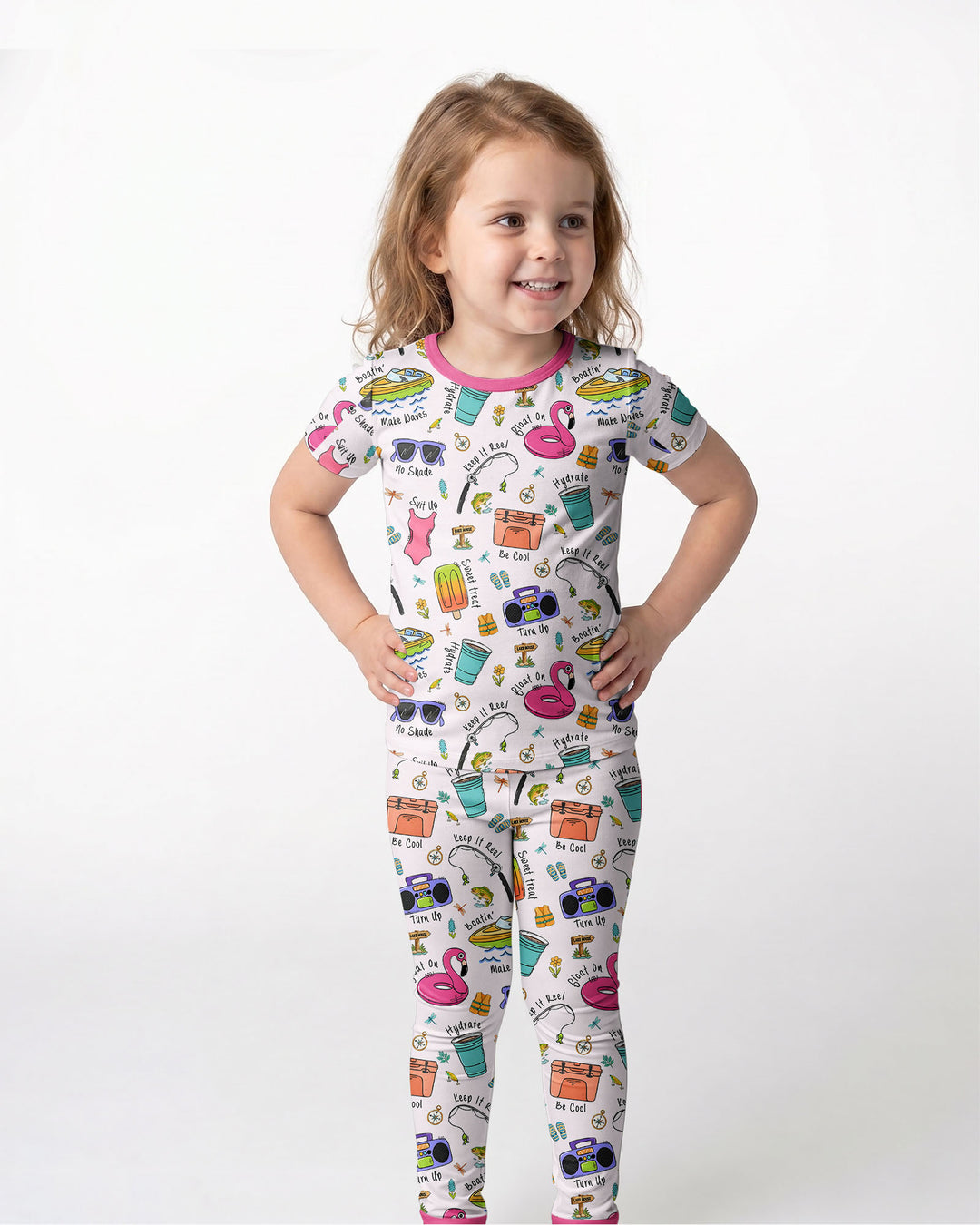 Lake Days Bamboo Two Piece Short Sleeve Pajama Set