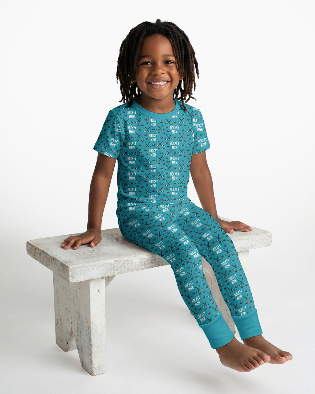 Hockey Mom Bamboo Two Piece Short Sleeve Pajama Set