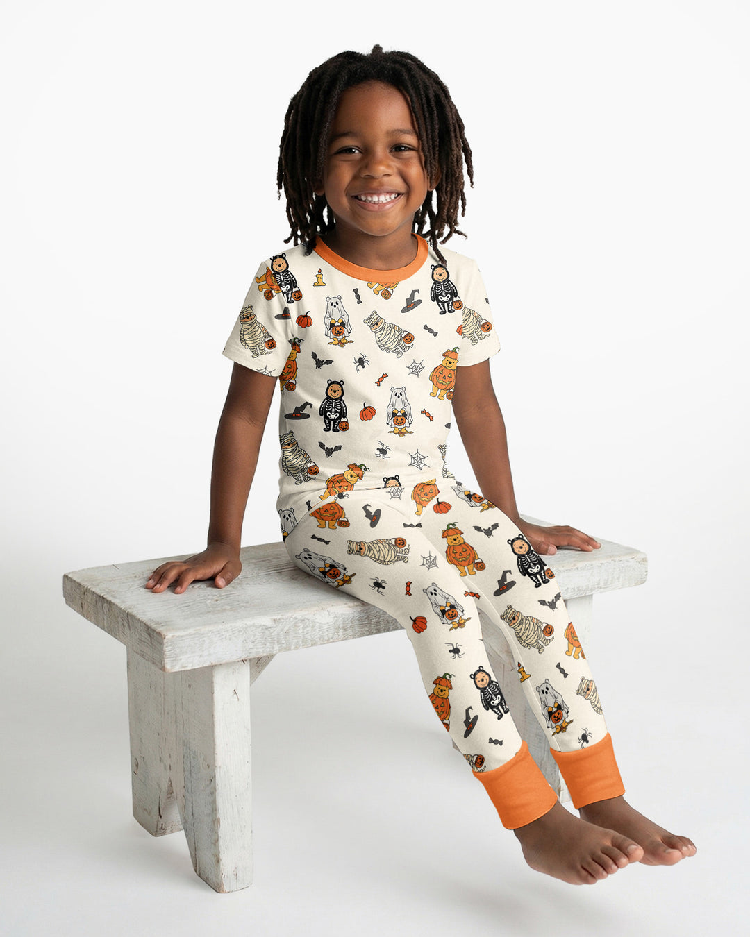 Retro Trick Or Treat Bamboo Two Piece Short Sleeve Pajama Set