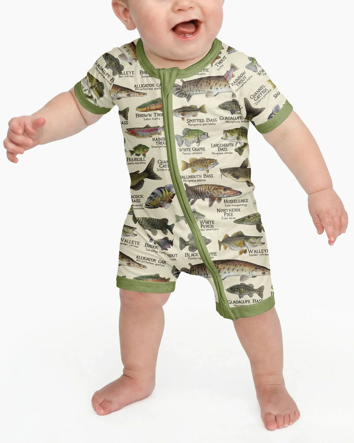 Fish Of America Bamboo Shorty Zippy