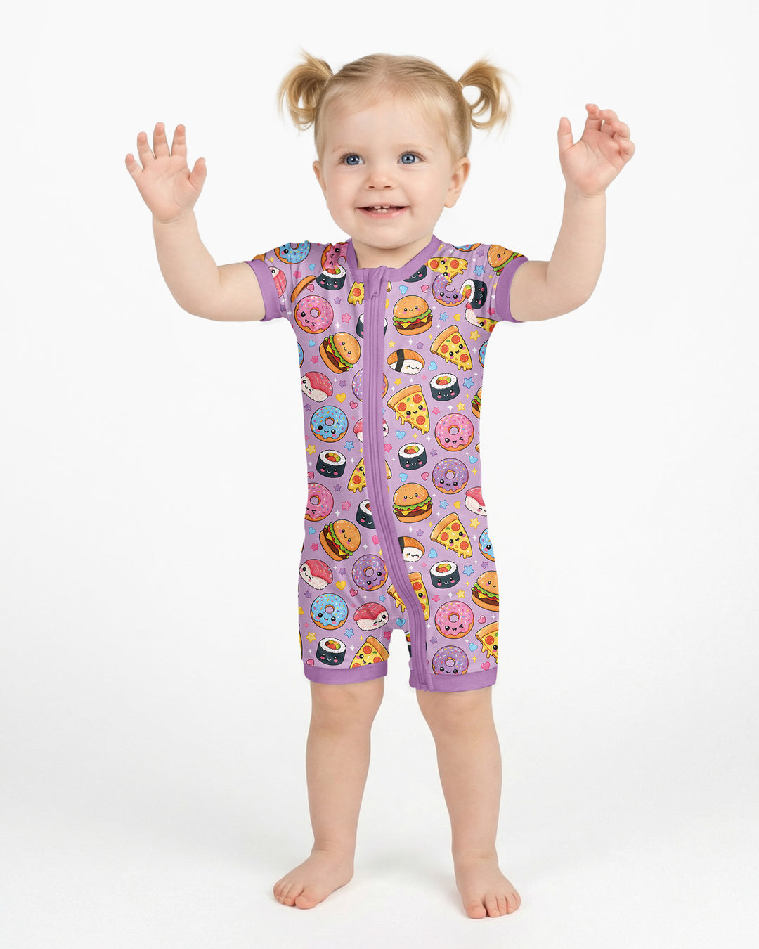 Kawaii Snack Party Bamboo Shorty Zippy