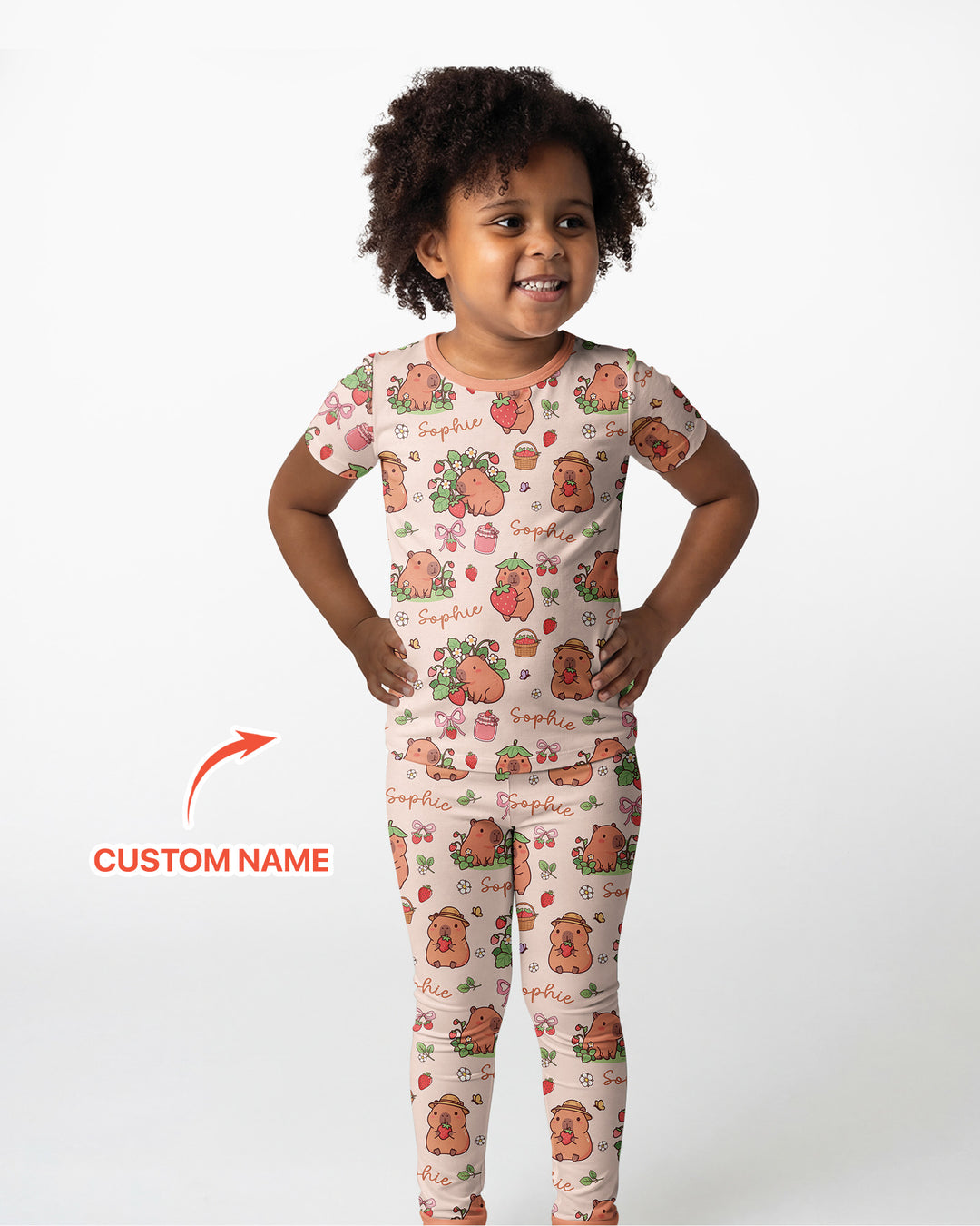 CUSTOM Template Bamboo Two Piece Short Sleeve Pyjamas Set