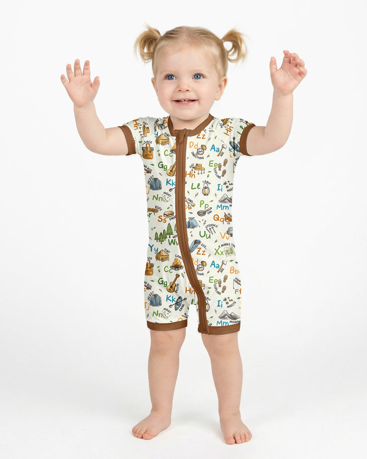 Adventure Alphabet ABCs Summer Camp Bamboo Shorty Zippy