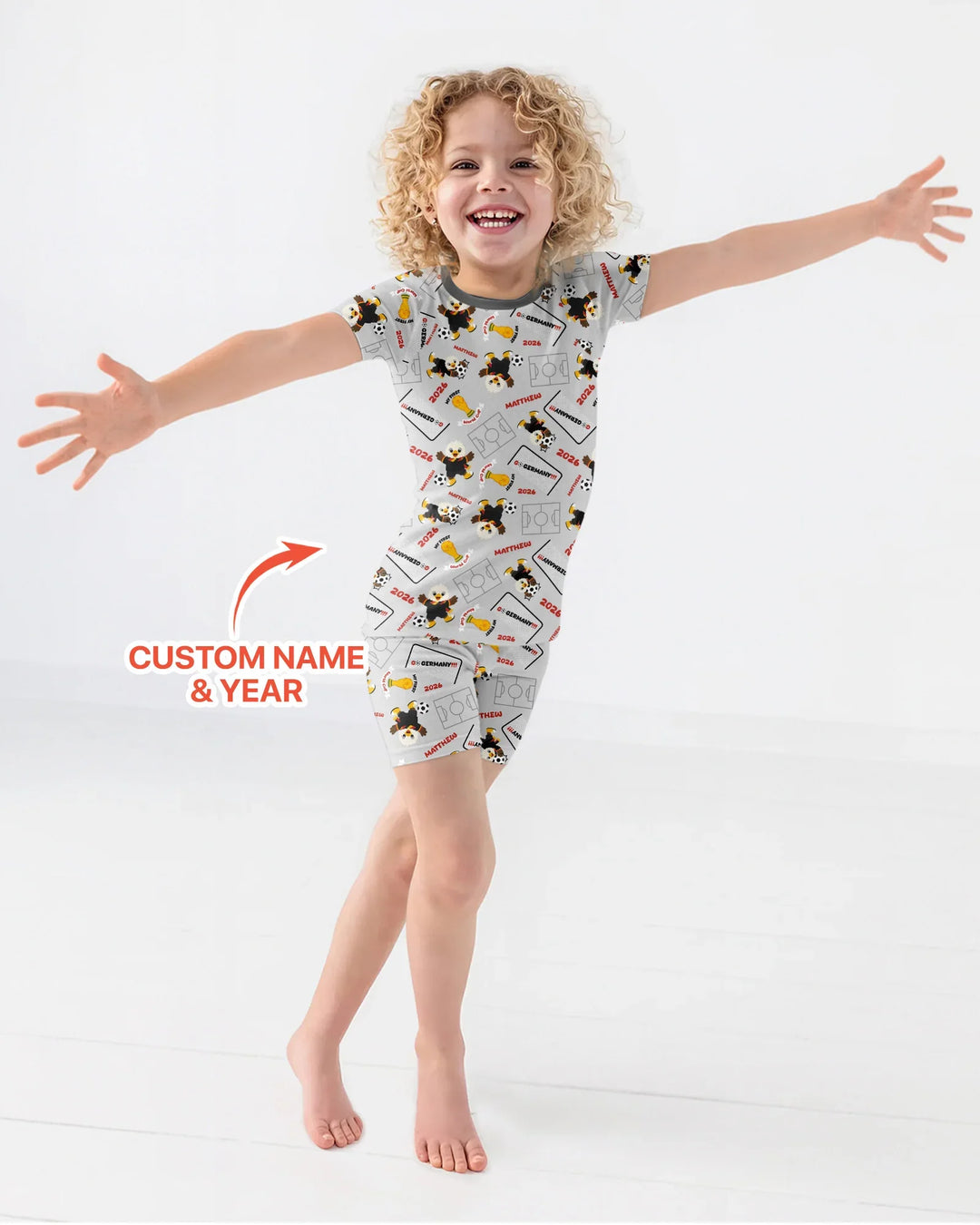 My First World Cup Bamboo Two Piece Short Sleeve Shorts Pajama Set