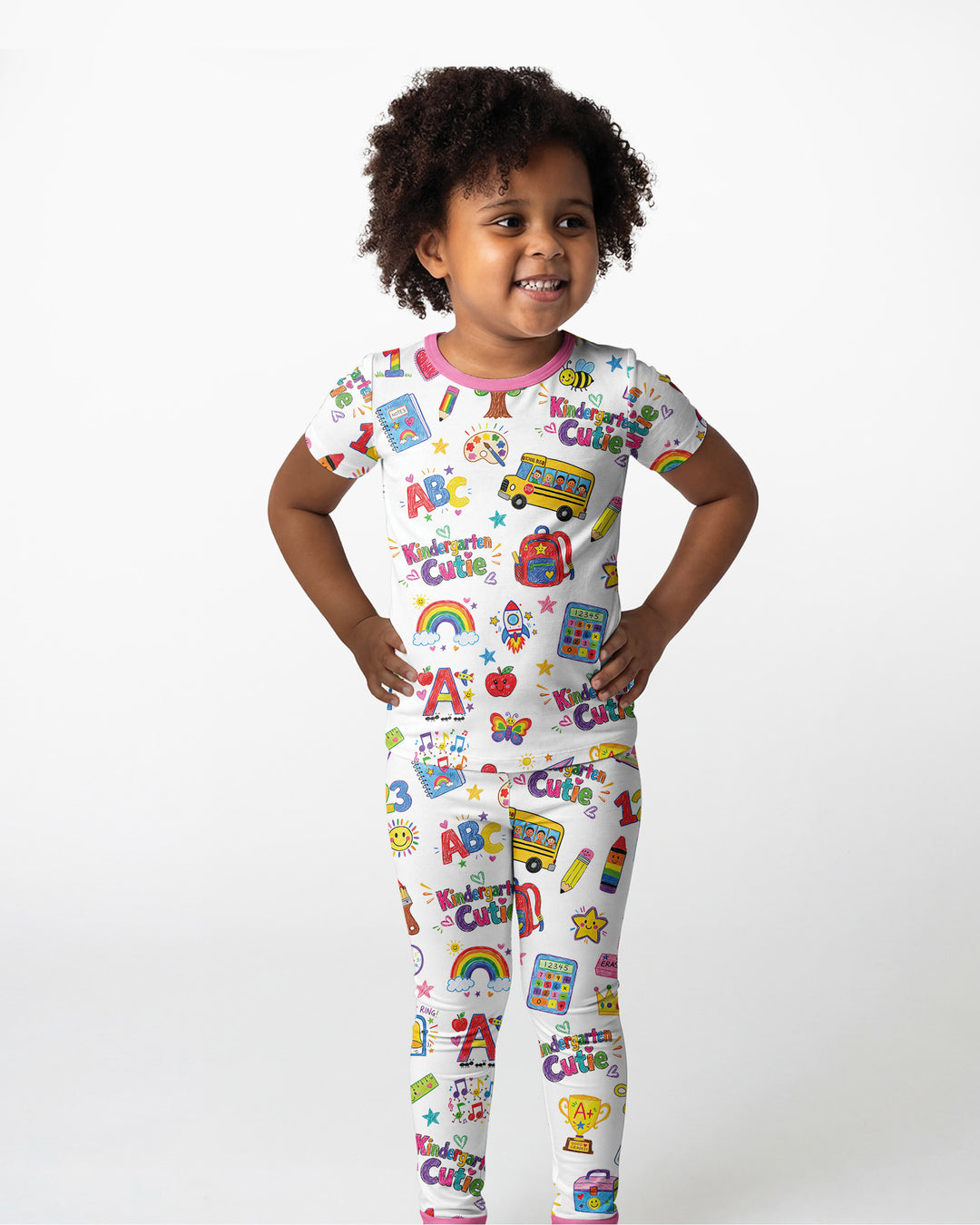 Kindergarten Cutie Bamboo Two Piece Short Sleeve Pajama Set
