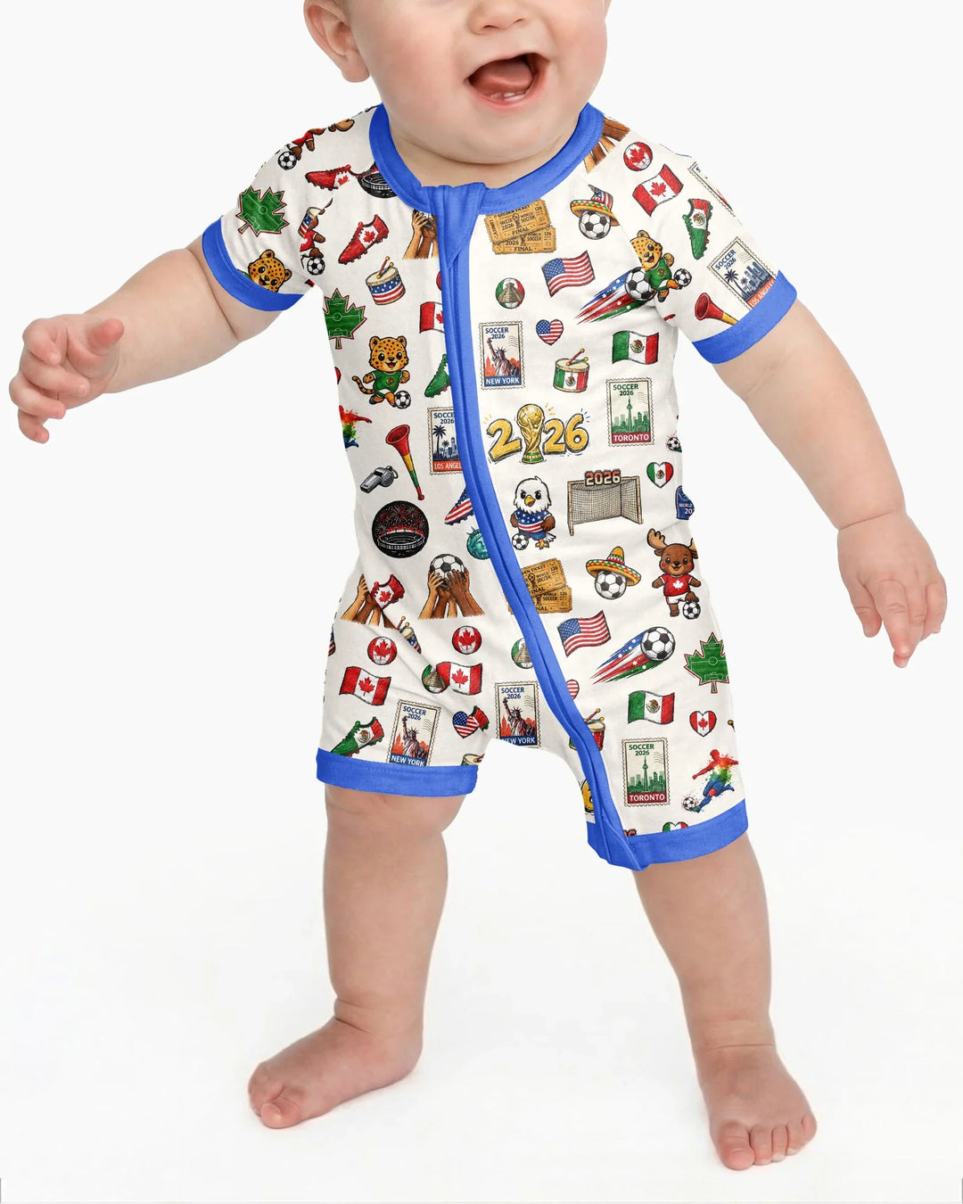Soccer Cup 2026 Family Matching Bamboo Shorty Zippy