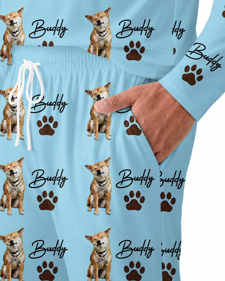 Personalized Pet Portrait Bamboo Men's Pajama Set