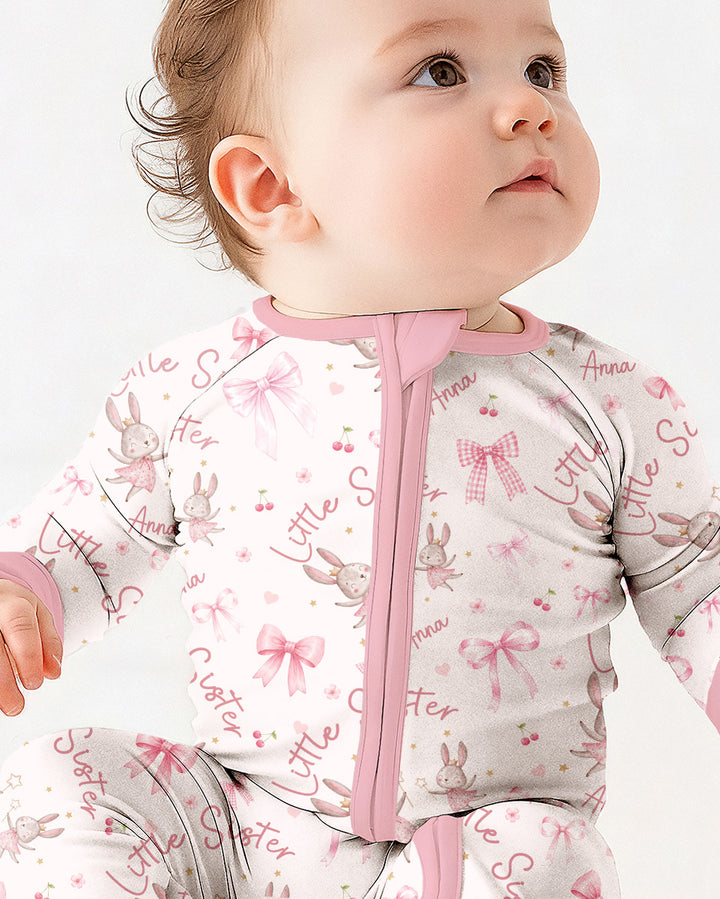 Bunny Wishes Sister Matching Bamboo Convertible Zippy