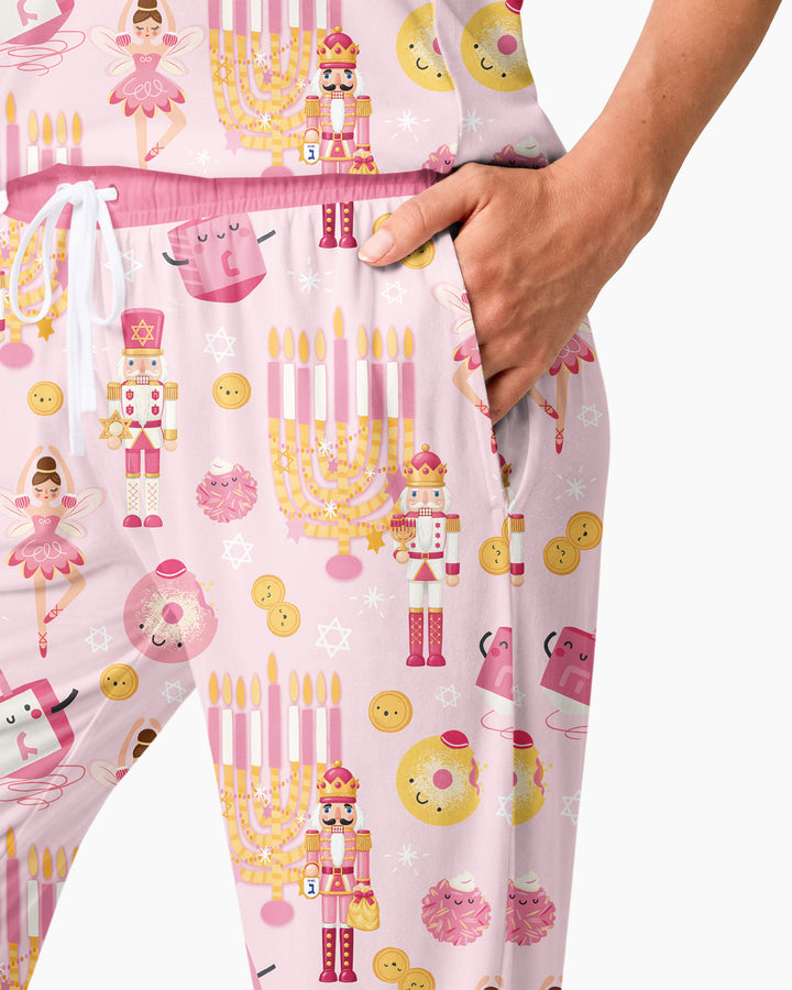 Hanukkah Nutcracker King Family Matching Bamboo Women Pajama Set