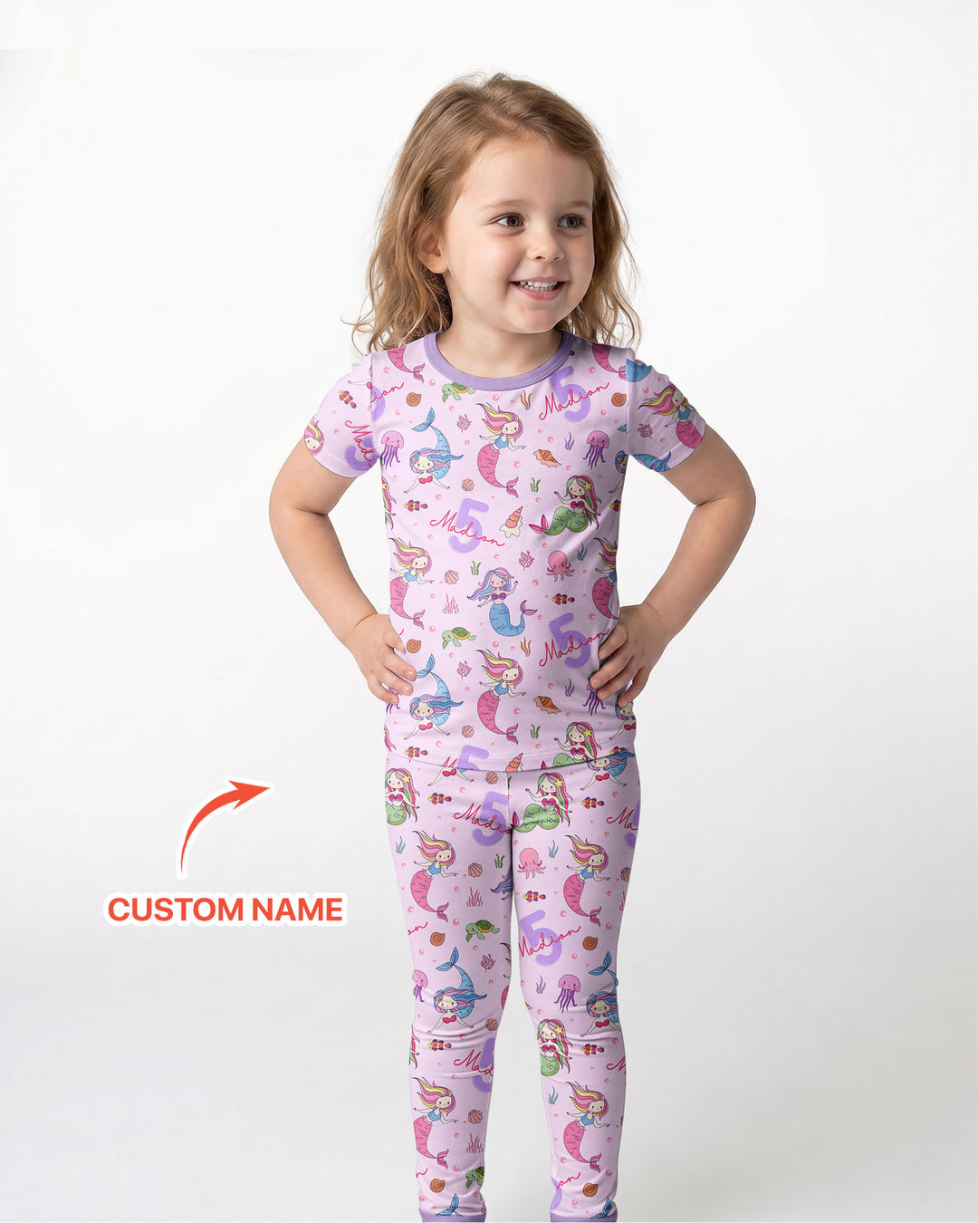 CUSTOM Template Bamboo Two Piece Short Sleeve Pyjamas Set