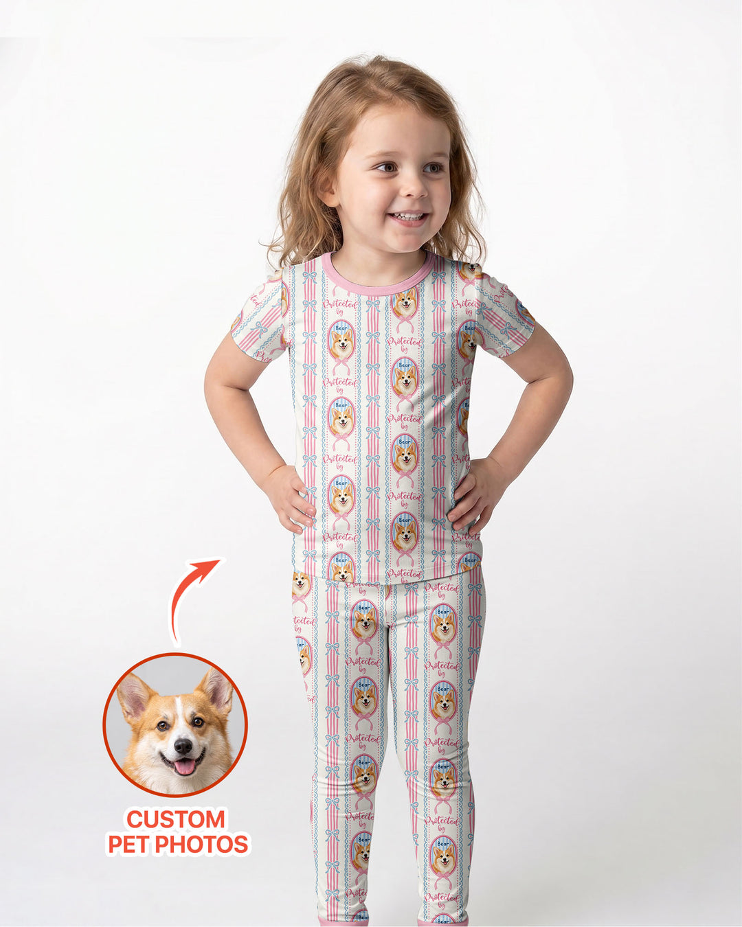 CUSTOM Template Bamboo Two Piece Short Sleeve Pyjamas Set