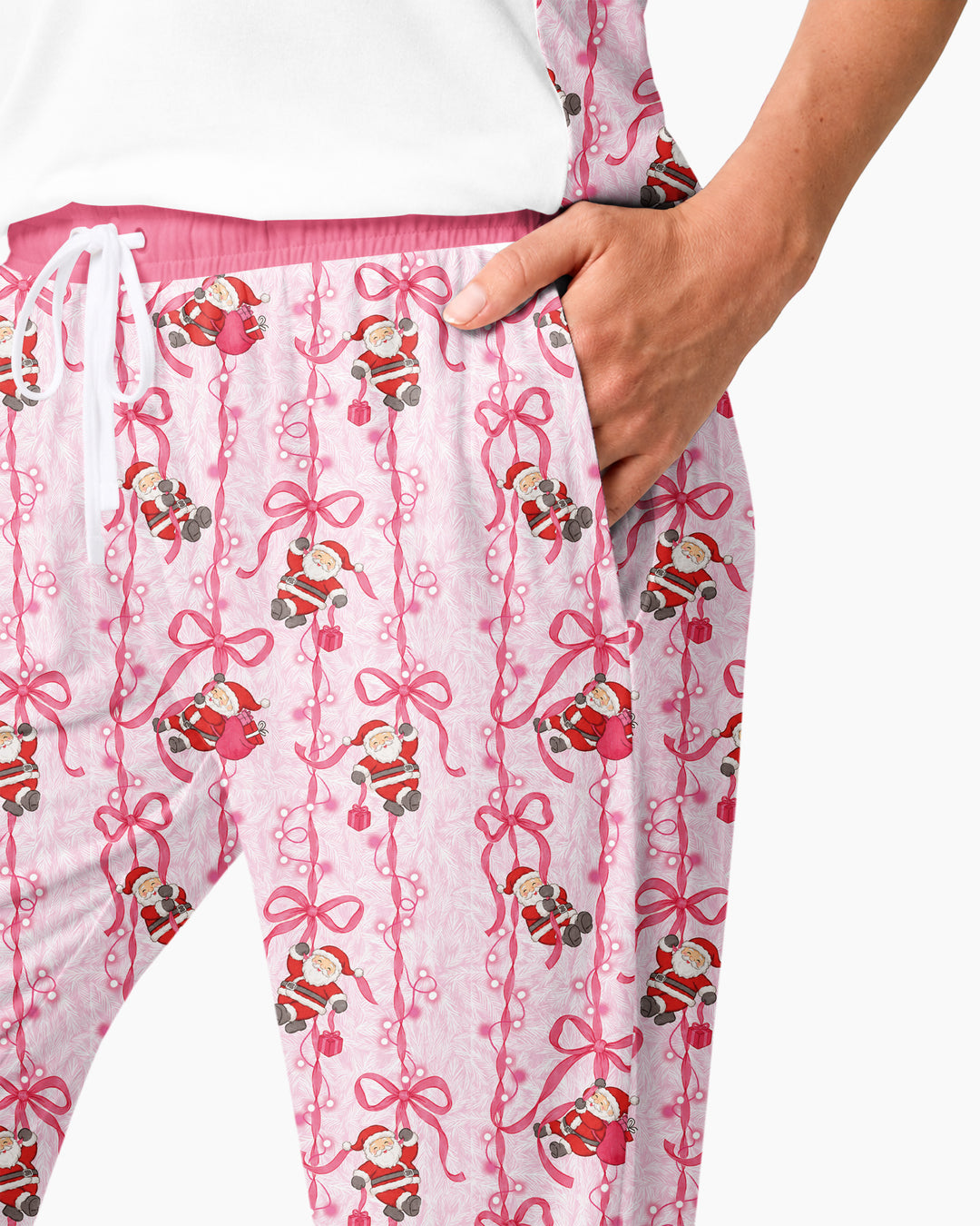 Sleigh All Day Santa Claus  Bamboo Women Pajama Set