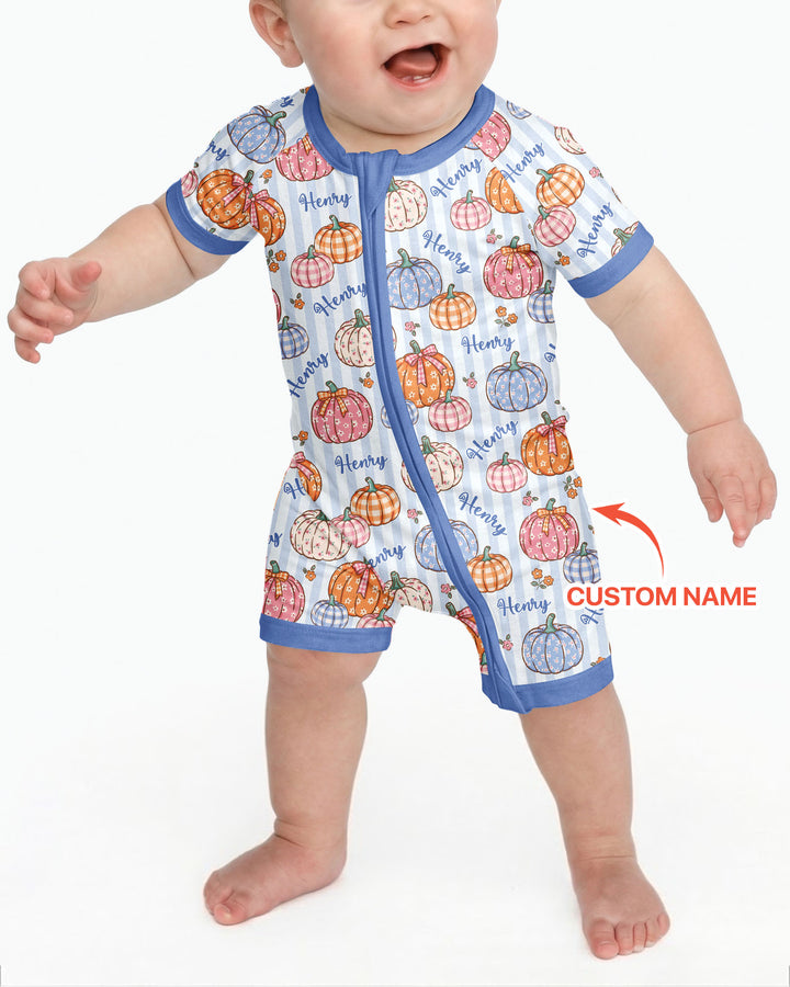 Custom Name Pumpkin Patch Bamboo Shorty Zippy