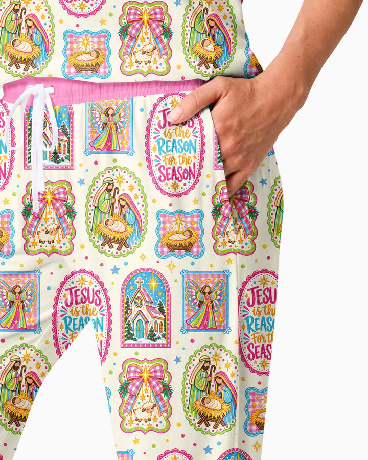 Nativity Jesus Is The Reason Bamboo Women Pajama Set