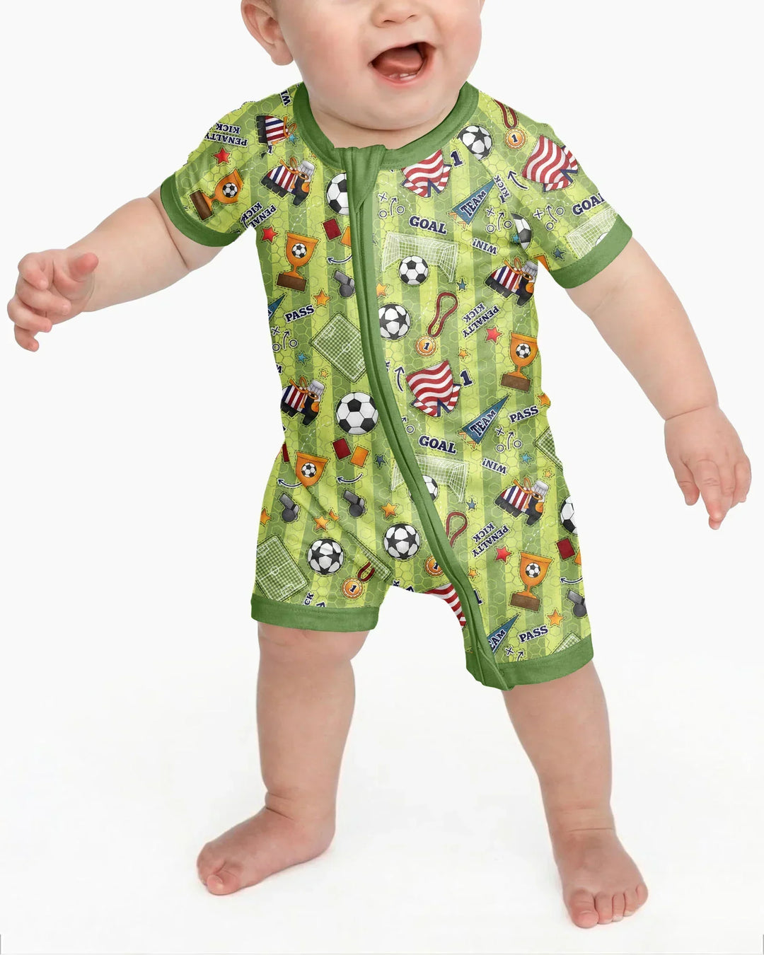 I Love Sports Soccer Bamboo Shorty Zippy