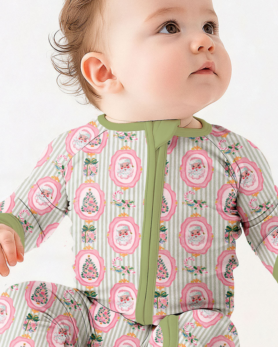 Pink Vintage Christmas Bamboo Convertible Zippy