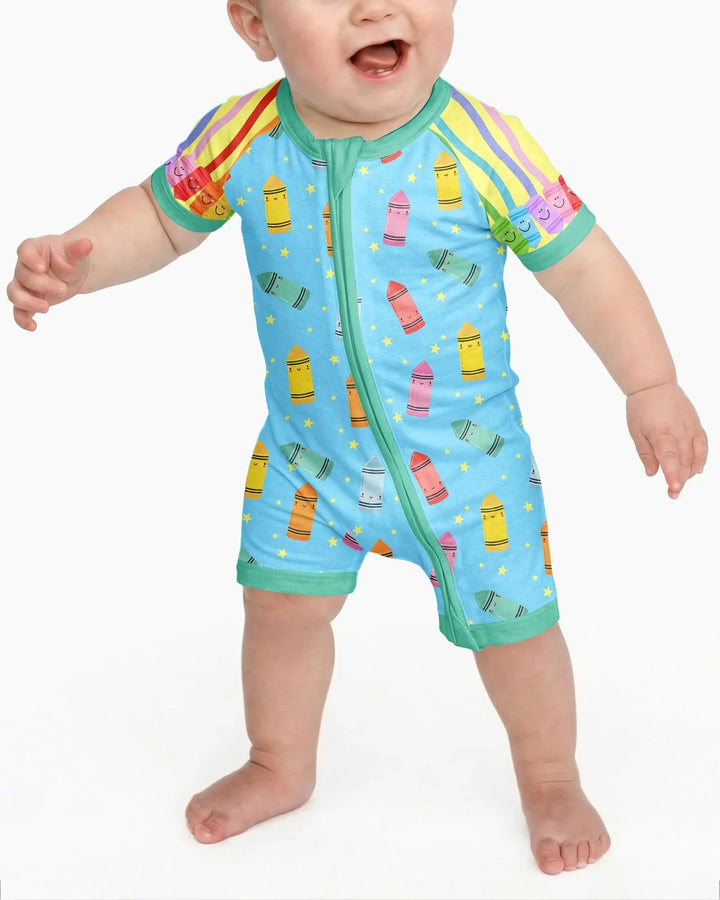 Happy Crayon Friends Bamboo Shorty Zippy