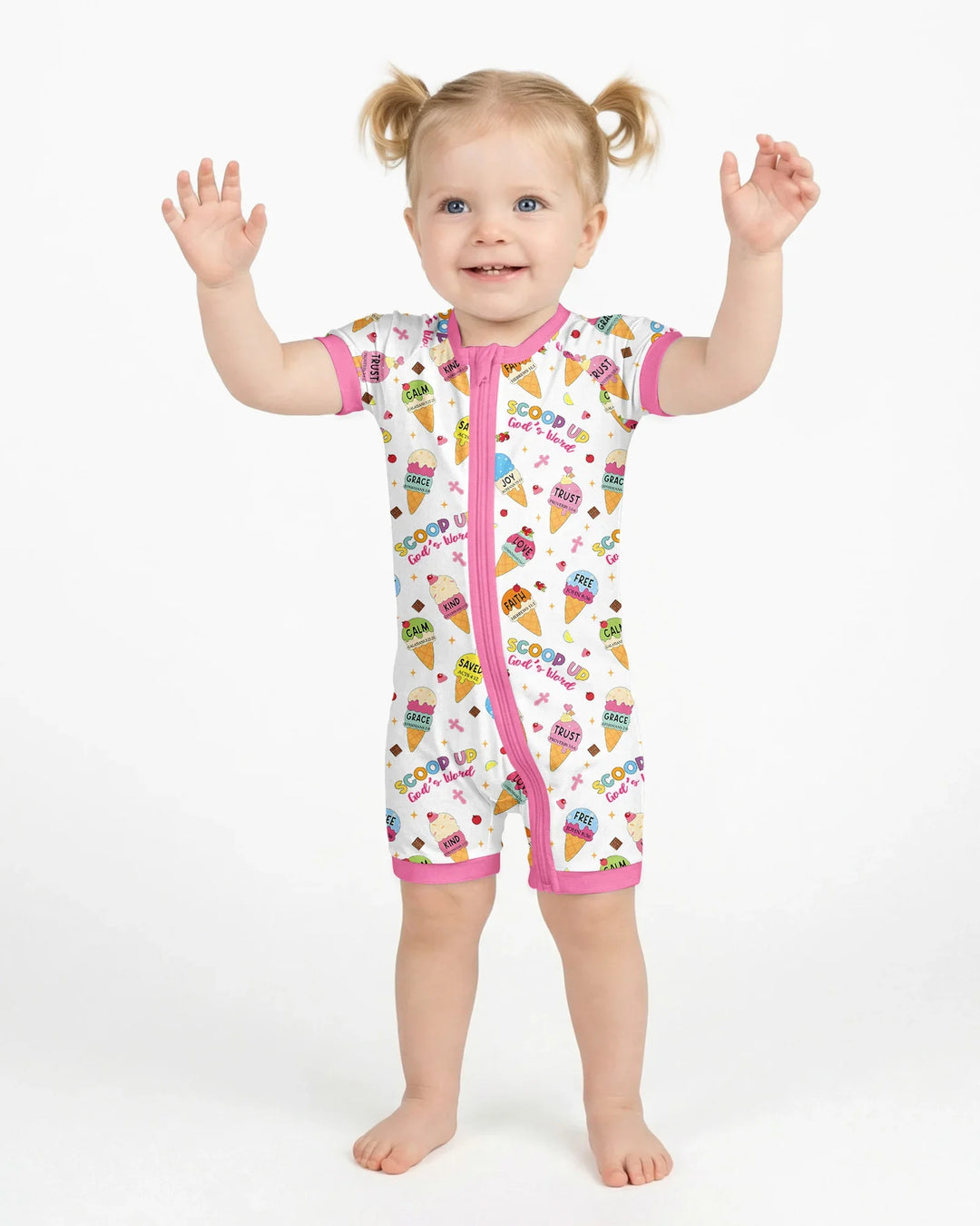 Ice Cream Summer Christian Bamboo Shorty Zippy