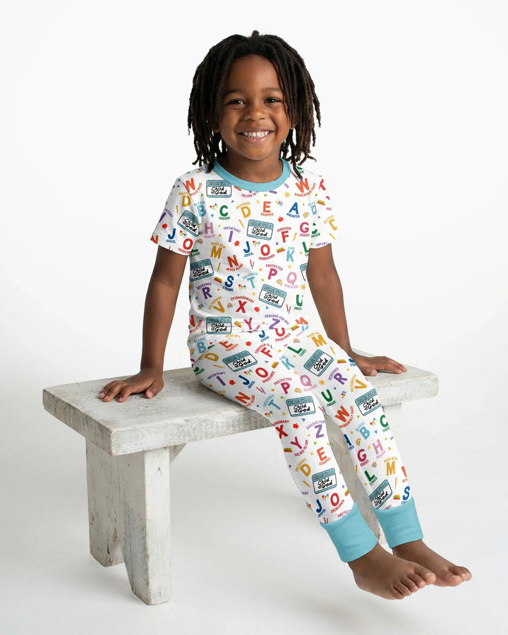 I'm A Child Of God ABCs Bamboo Two Piece Short Sleeve Pajama Set