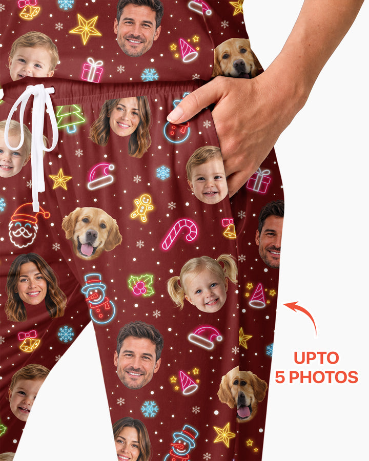 Christmas Faces Bamboo Women Pajama Set
