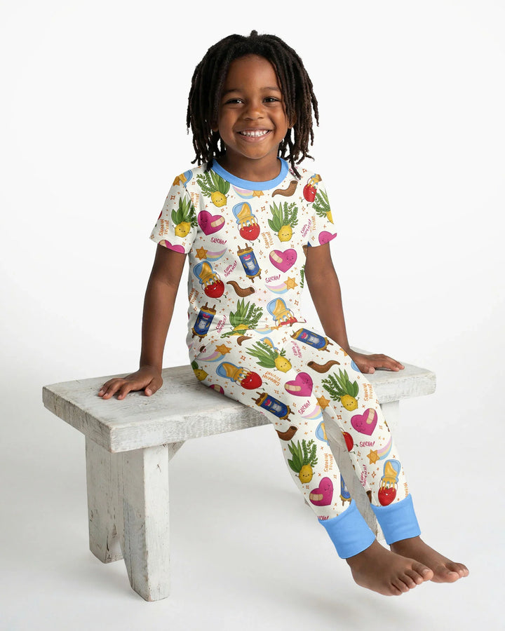 Jewish High Holidays Bamboo Two Piece Short Sleeve Pajama Set