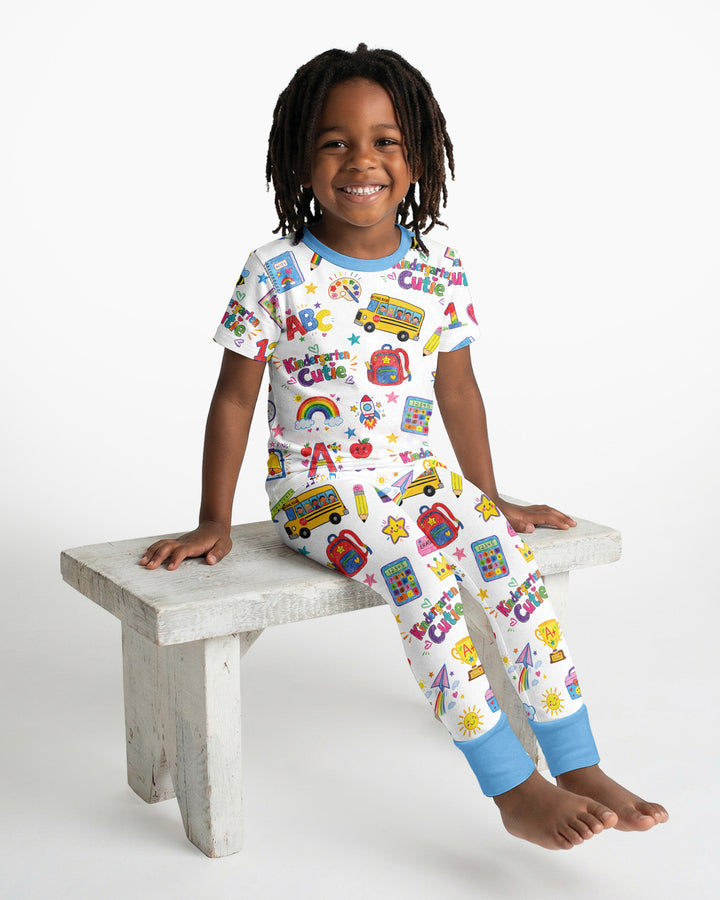 Kindergarten Cutie Bamboo Two Piece Short Sleeve Pajama Set