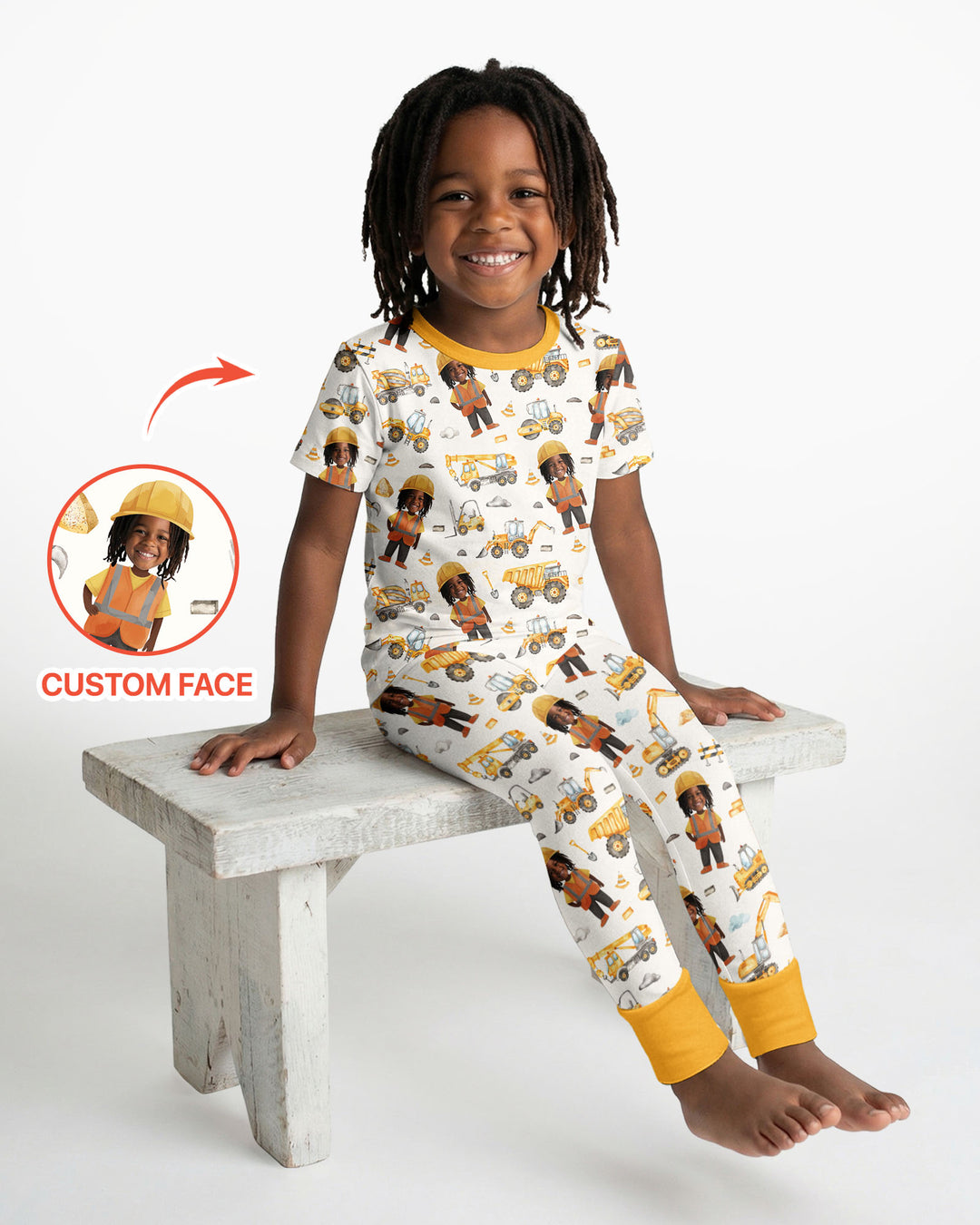 CUSTOM Template Bamboo Two Piece Short Sleeve Pyjamas Set