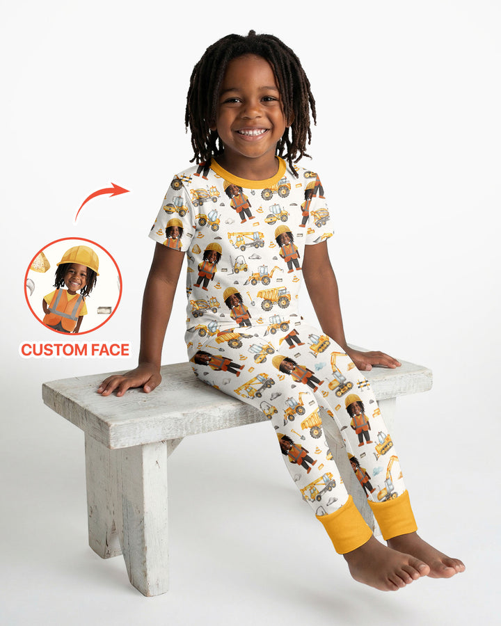 CUSTOM Template Bamboo Two Piece Short Sleeve Pyjamas Set