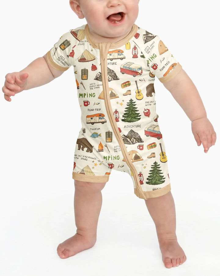 Outdoor Camping Adventure Family Matching Bamboo Shorty Zippy