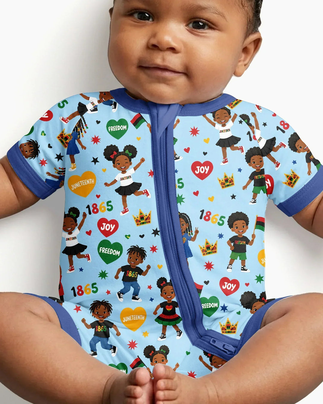 Celebrate Juneteenth Freedom Bamboo Shorty Zippy