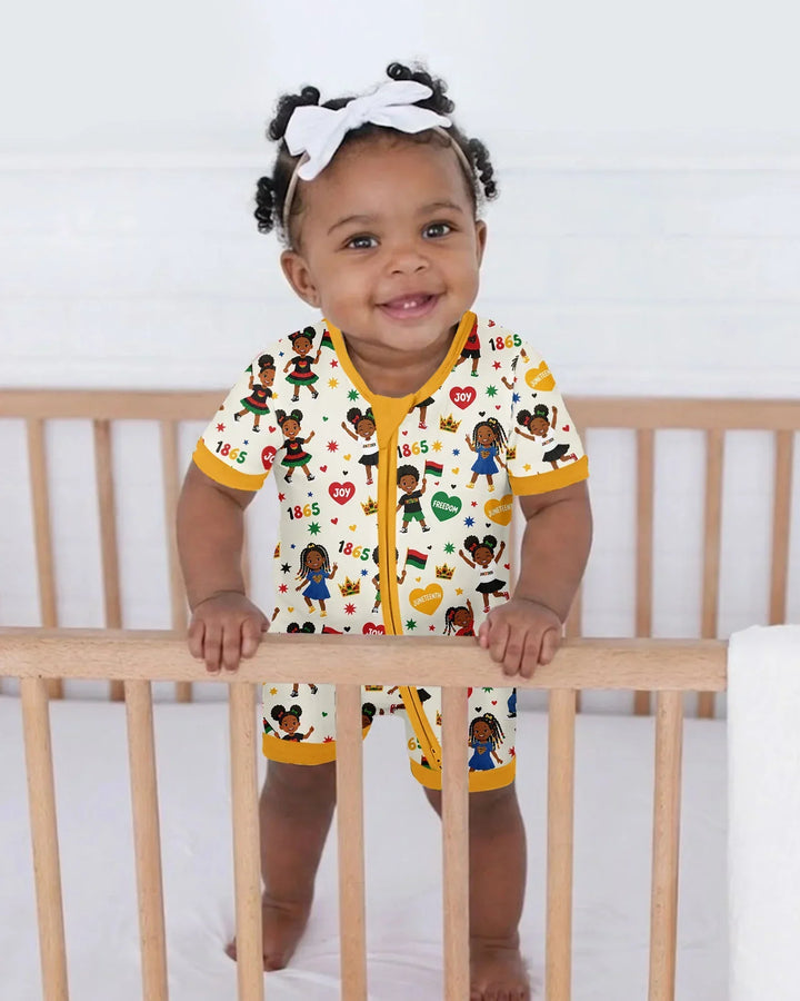 Celebrate Juneteenth Freedom Bamboo Shorty Zippy