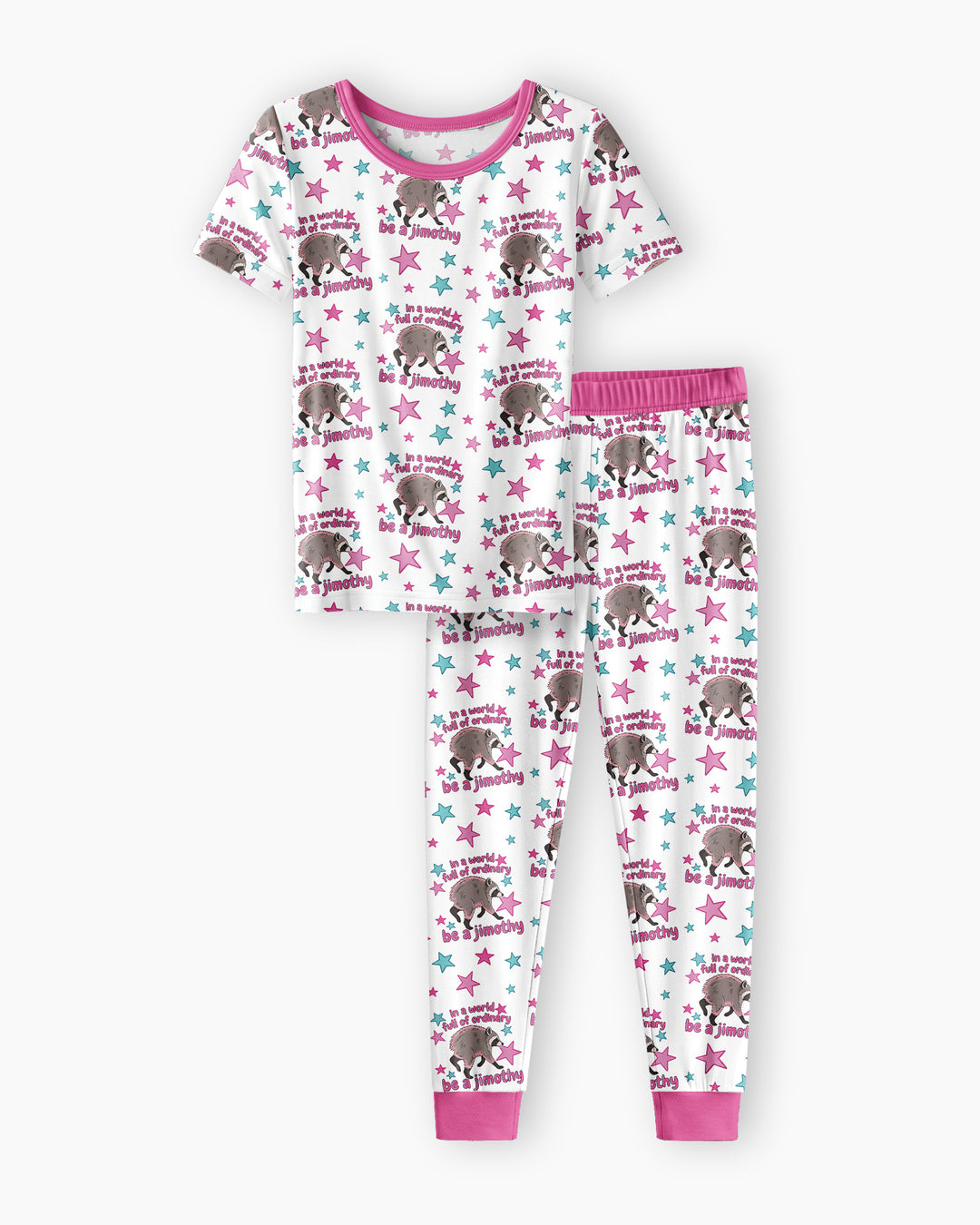 In A World Full Of Ordinary Be A Jimothy Bamboo Two Piece Short Sleeve Pajama Set