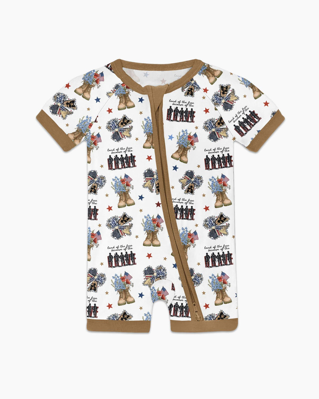 Honor the Brave Family Matching Bamboo Shorty Zippy
