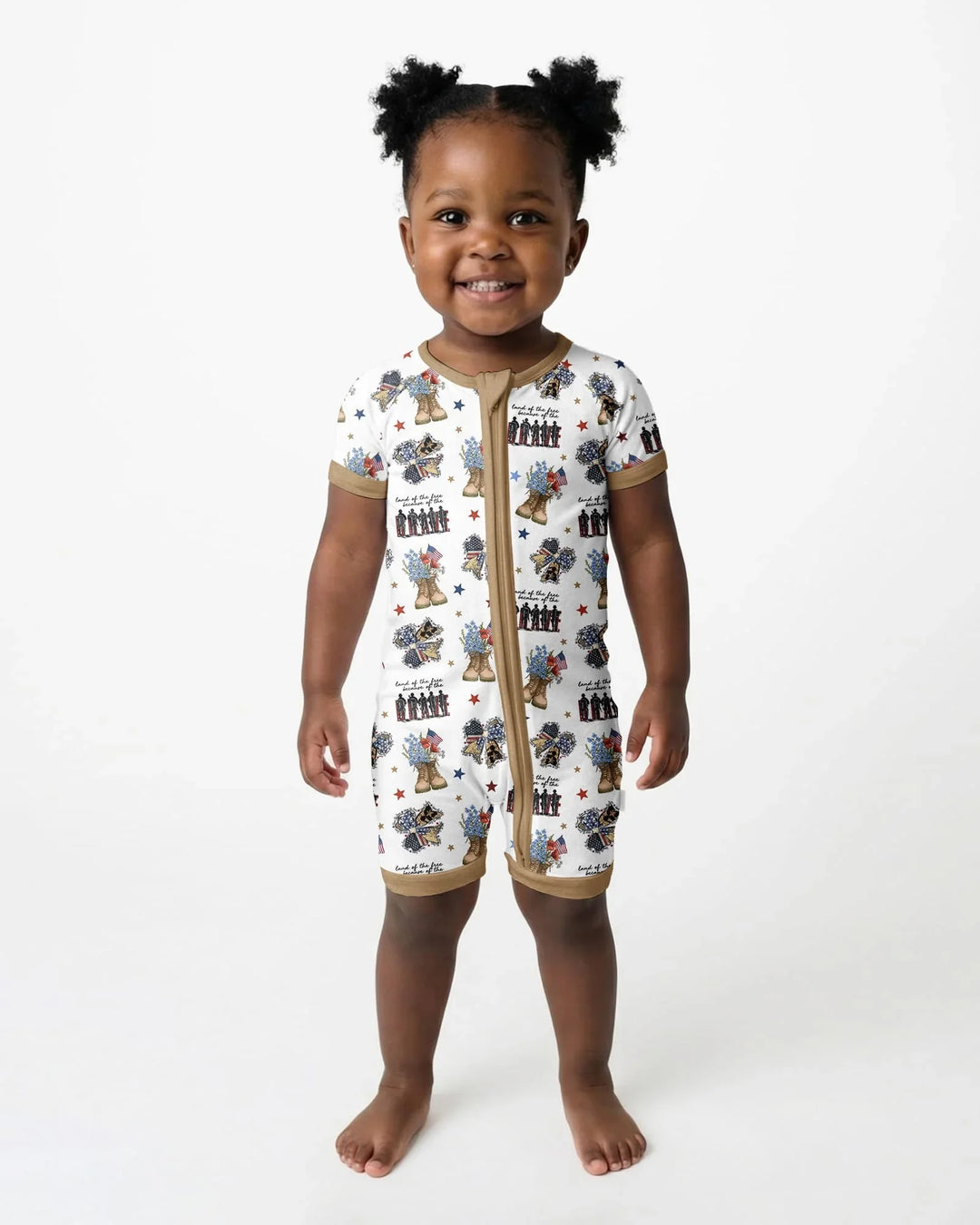 Honor the Brave Family Matching Bamboo Shorty Zippy
