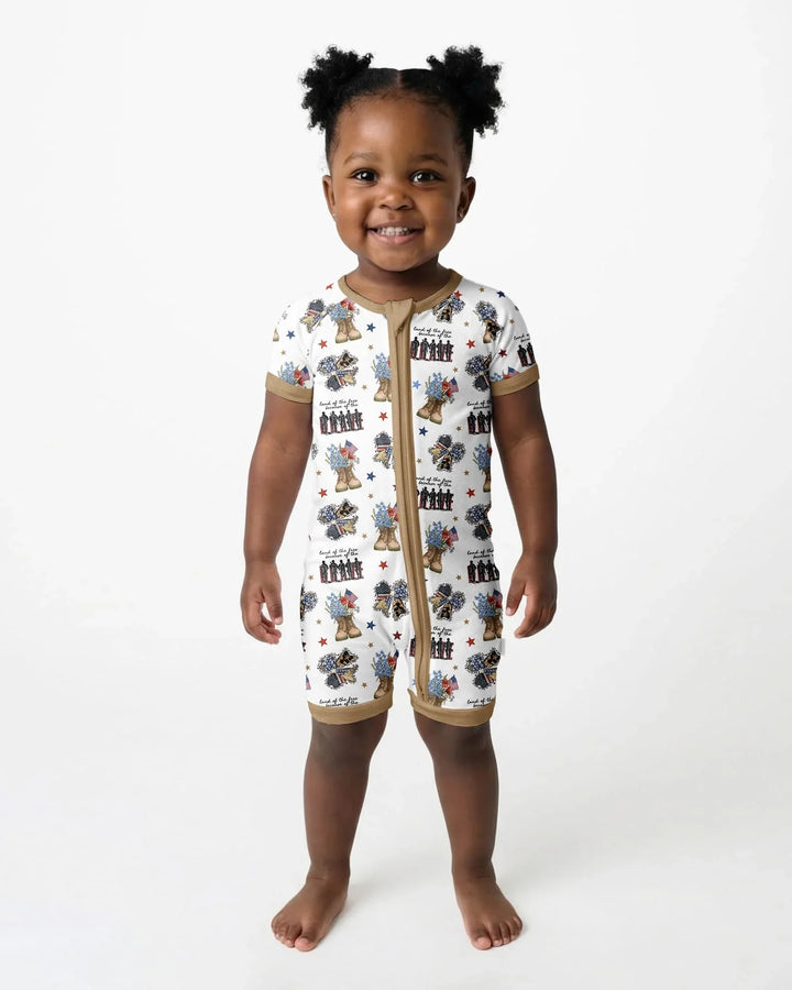 Honor the Brave Family Matching Bamboo Shorty Zippy