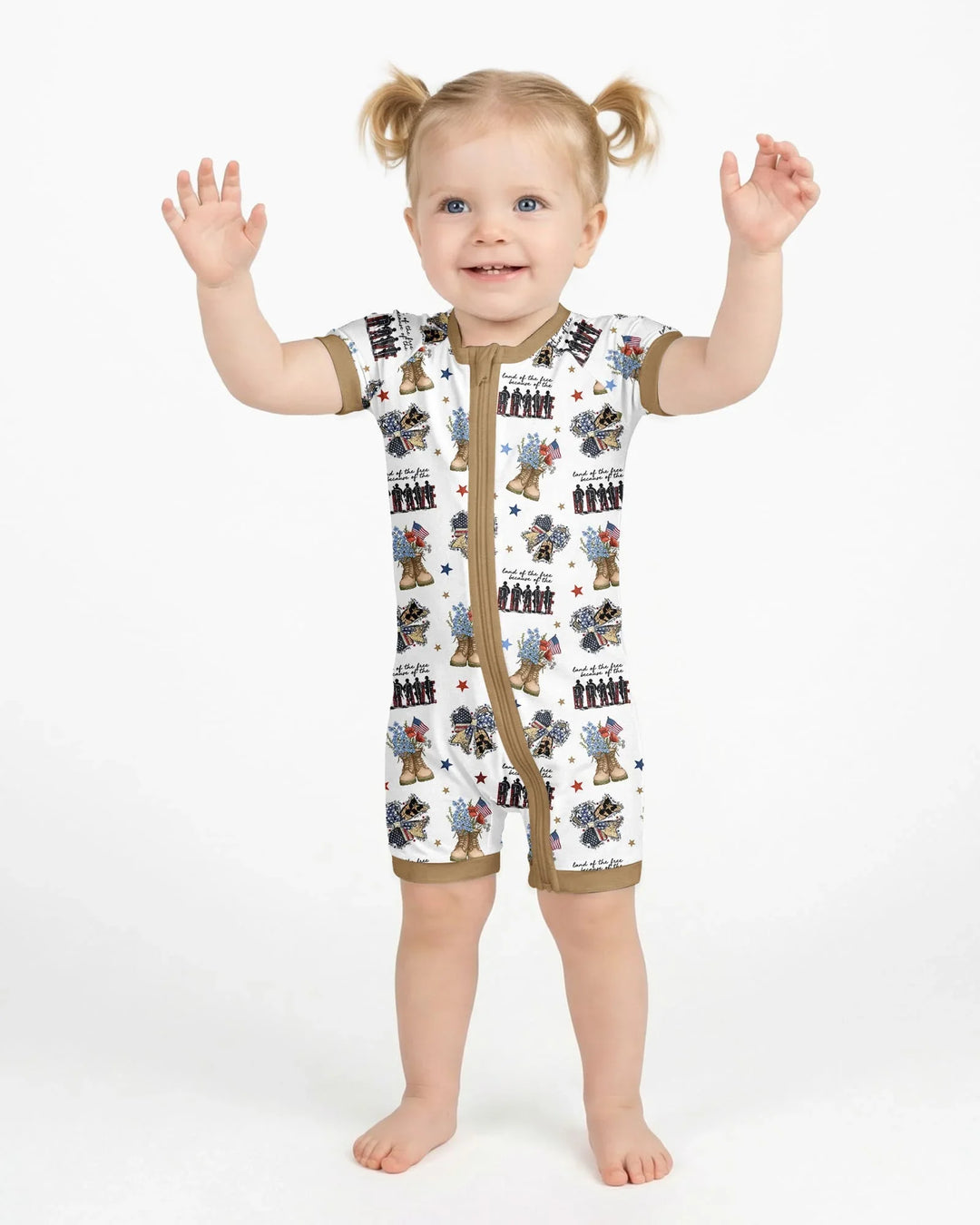 Honor the Brave Family Matching Bamboo Shorty Zippy