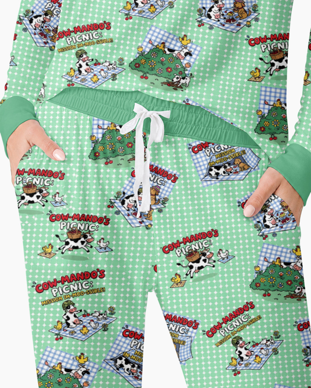 Mission Im-moo-sible Bamboo Women Pajama Set